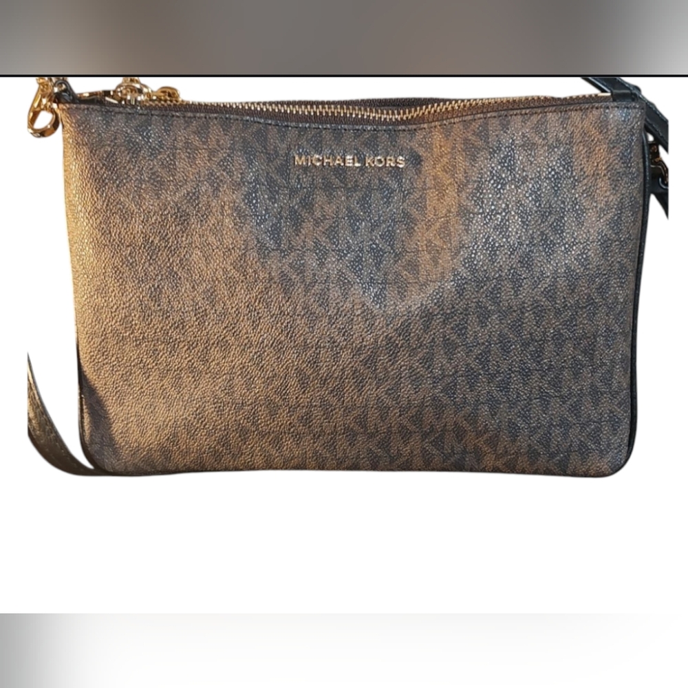 Michael Kors Brown Belt Bag with Signature Style. One Time Used..